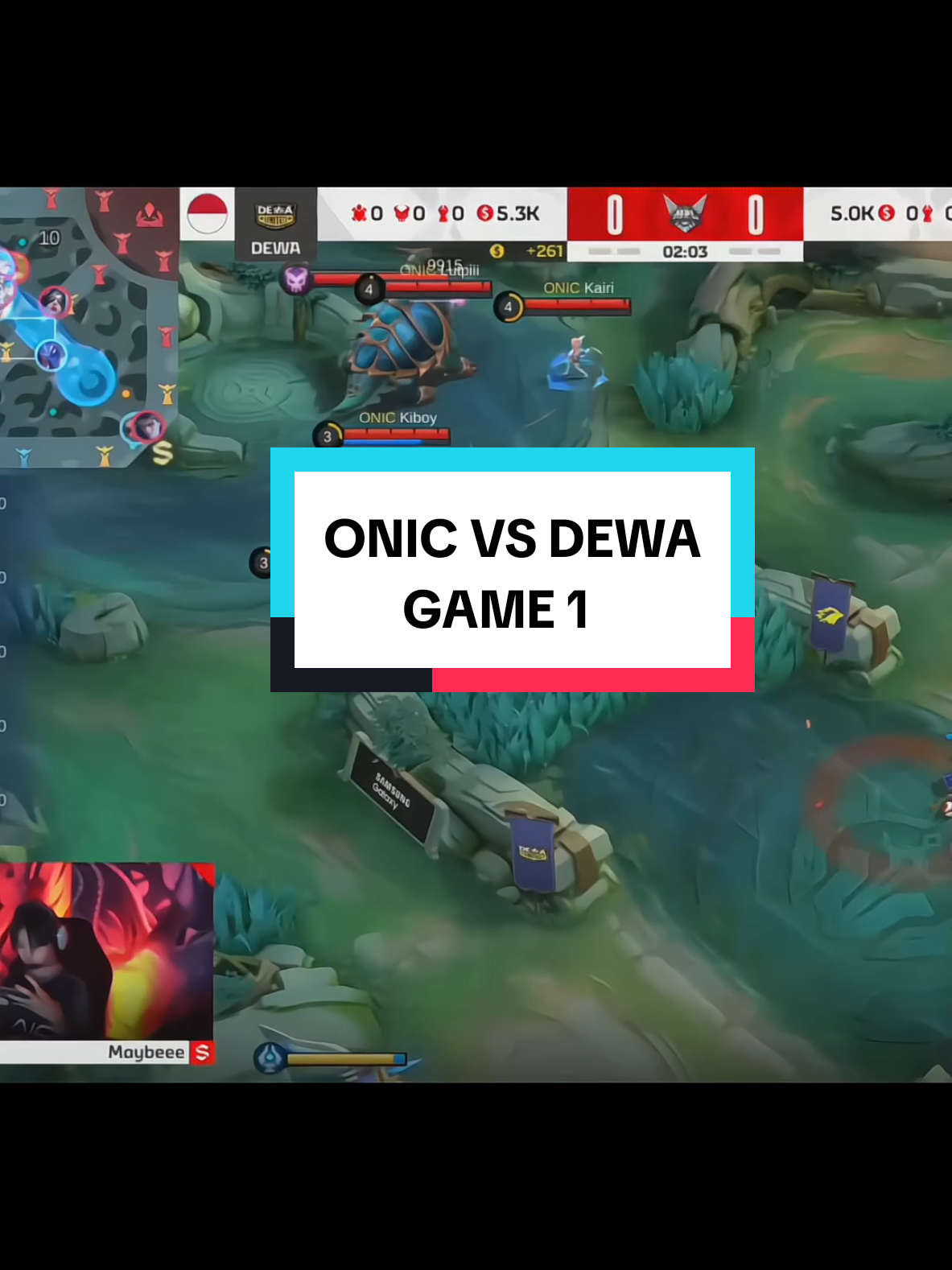 Highlight:ONIC VS DEWA Game 1 #MerdekaMabar #MobileLegendsBangBang #MLBB #onicesport #dewaunitedesport 