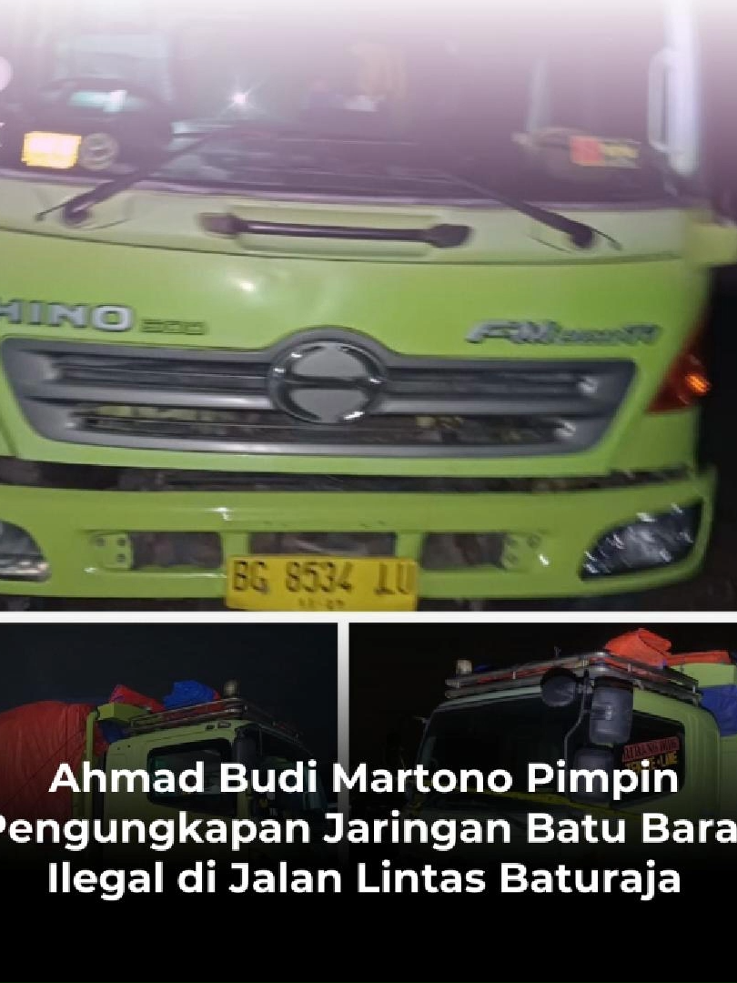 Ahmad Budi Martono Pimpin Pengungkapan Jaringan Batu Bara Ilegal di Jalan Lintas Baturaja. Direktorat Reserse Kriminal Khusus Polda Sumsel kembali mengungkap kasus pengungkapan batubara ilegal. Kali ini, tim yang dipimpin langsung Kasubdit 4 Tipidter, AKBP Ahmad Budi Martono, S.I.K., M.H., berhasil mengungkap pengangkutan sekitar 40 ton batubara ilegal menggunakan truk tronton di Jalan Lintas Sumatera, Kecamatan Baturaja Timur, Kabupaten Ogan Komering Ulu, Jumat (22/8/2025) dini hari. #baturaja #baturajaupdate #poldasumsel #sumsel #sumateraselatan #muaraenim #tanjungenim #fyp