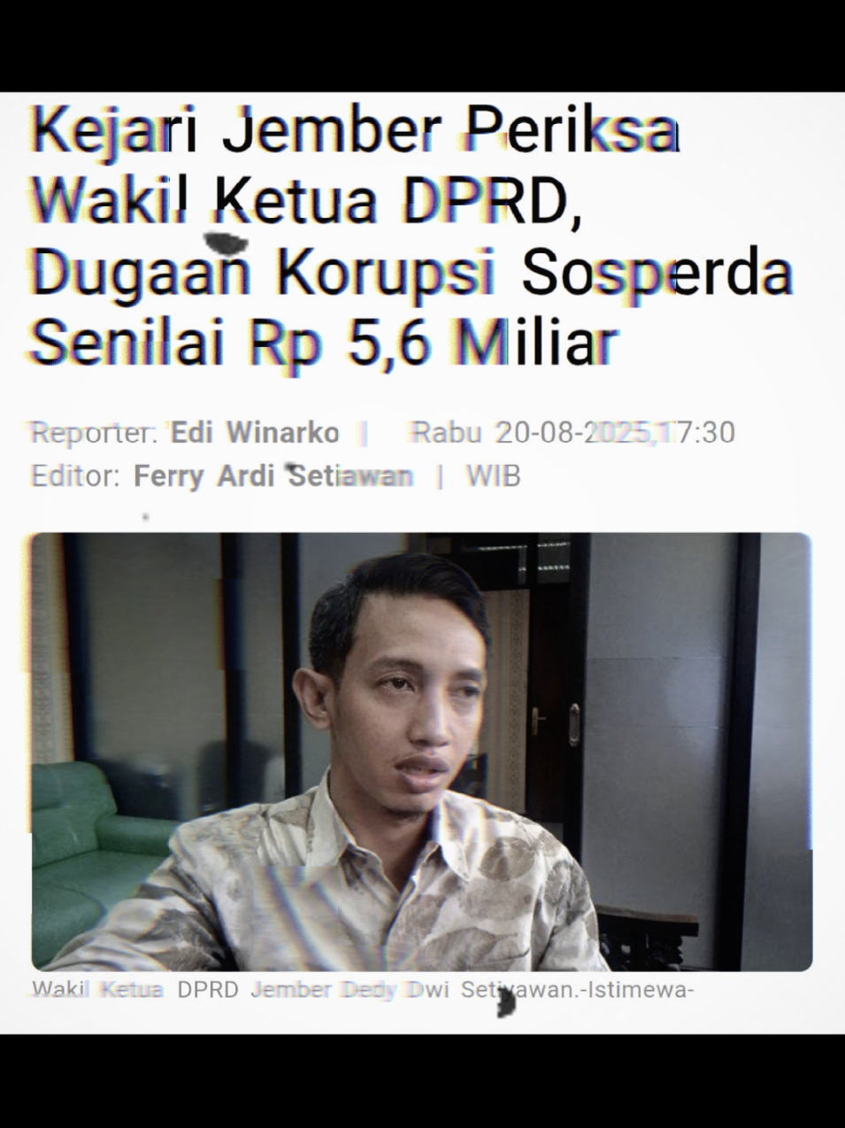 nunggu apa lagi untuk tersangka, jangan sampai nunggu setoran tuk menutup kasus ini. Rakyat Jember tidak bodoh pak, selama ini cuma bersabar. tpi sabar ada batasnya.... 