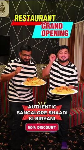 ദേ...വന്നു മക്കളെ നമ്മുടെ ഖത്തറിൽ AUTHENTIC BANGALORE Shaadi Ki Biryani യുമായി പുതിയ RESTAURANT 😋😋🔥🔥 Guys, the new spot for Authentic Bangalore Shaadi Ki Biryani is now here in Qatar! 50% OPENING SPECIAL DISCOUNT  (2 Days- Friday & Saturday -22,23-Aug-2025) BANGALORE BITES RESTAURANT  📍Wakra Commercial Street  BIRYANI CHICKEN -QR-18/-(50%Discount -QR9)                    #openingoffer #offer #qatar #qatarfood #biryani @jasimkadannamanna 