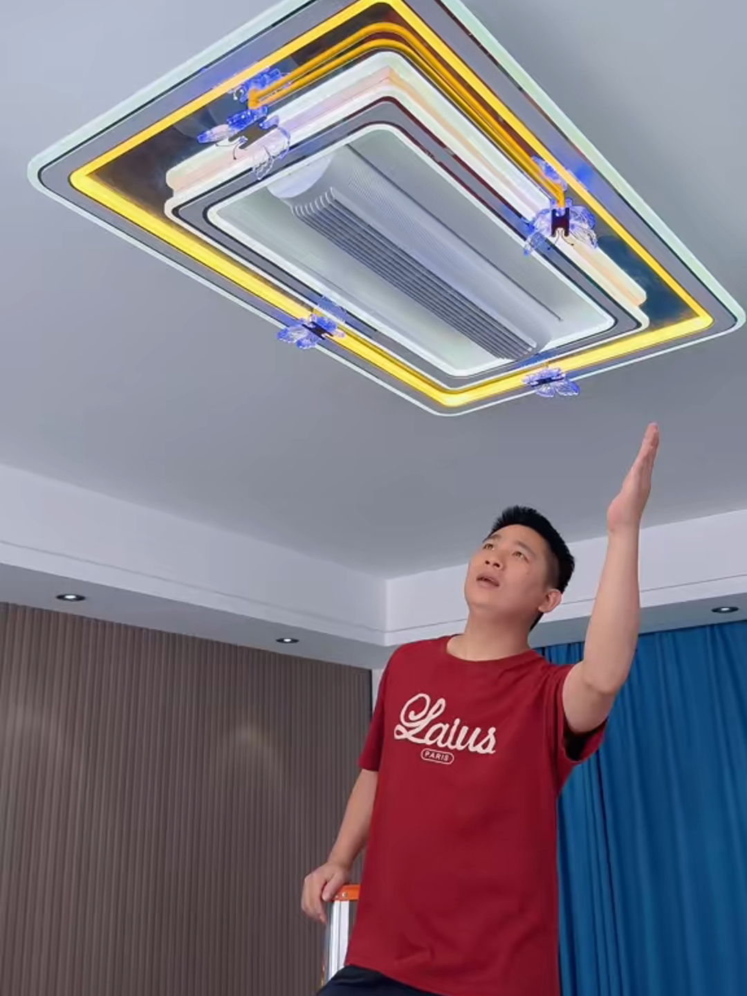 Đèn quạt trần không cánh 2 trong 1 #denquattran  #giadungthongminh #donoidiatrungquoc #donoidiatrunggiatot #zihome