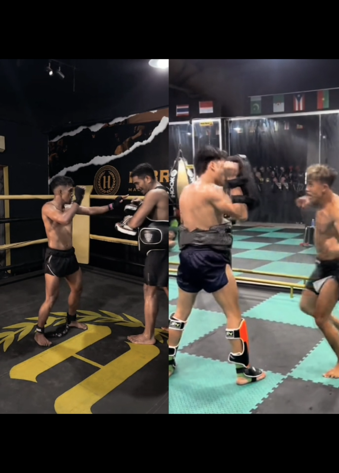 #CapCut Latihan mereka bukan sekadar keringat… tapi pertanda badai yang akan datang! Kksam & Weerianh sedang tempa diri jadi mesin penghancur di arena 🥊⚡ #TinjukuLiar #FightCamp #SiapMengguncang 