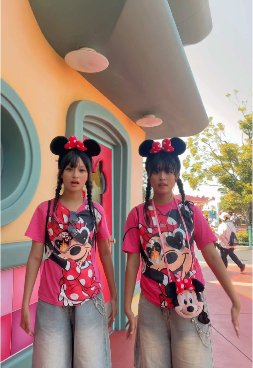 🏰🩷💜 #twins#双子#ここのの#ディズニー#disney