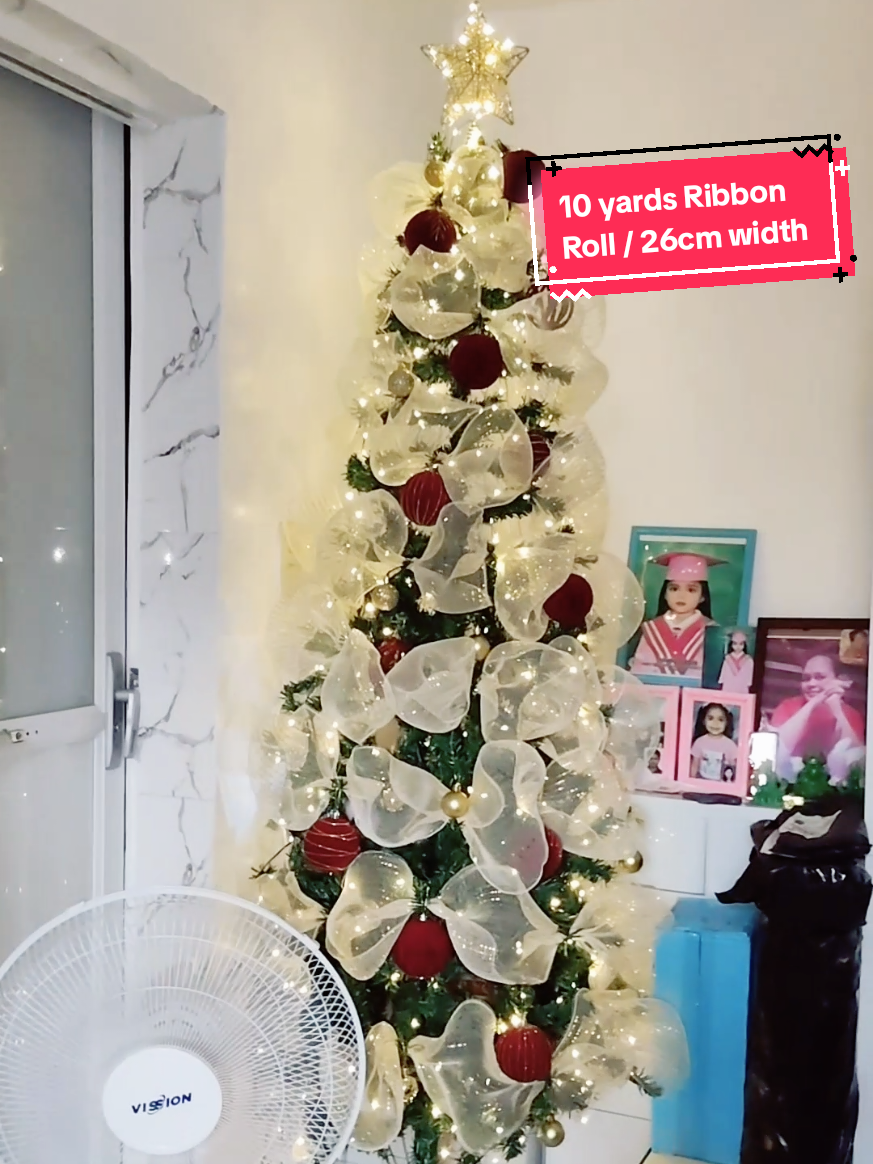 First time ko maglagay nitong ribbon roll sa Christmas tree namin at talaga naman napa Wow ako kasi ang ganda talaga ng Christmas tree namin now dahil dito sa ribbon roll . #ribbonroll #10yardsribbonroll #christmastreeribbon #christmastreedecor #creatorinsightsearch 
