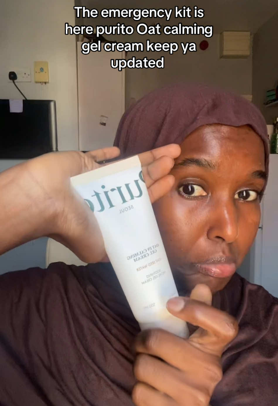 Hope the storm calms down  Oat in calming gel cream it has oat seed water soothing facial gel cream it’s save for fungal acne moisturizer fast absorption calming the angry skin non comedogenic  @PURITO SEOUL #oatgelcreampurito #puritooatincalminggelcream #kbeauty #acneskin #fungalacne #calmingcream 