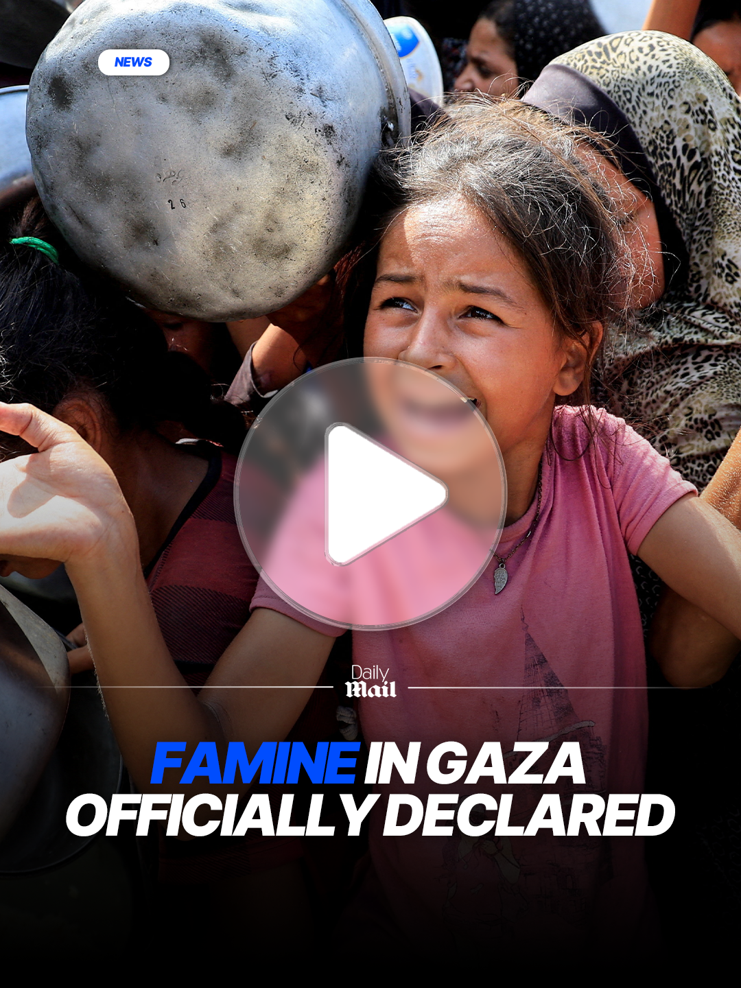 The international body responsible for monitoring world hunger will officially declare famine in Gaza City for the first time, it has been reported. The Israeli government has consistently denied that famine is taking place in Gaza and is currently moving on Gaza City, the final major built-up area of Gaza. For a famine to be declared, three strict criteria must be met: at least 20 per cent of households face an extreme lack of food, at least 30 per cent of children suffer acute malnutrition, and two people for every 10,000 die each day due to 'outright starvation'. #gaza #famine #official #Israel #palestine #hunger
