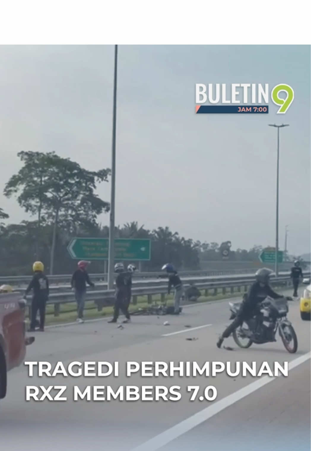 Penunggang RXZ Maut Di LPT 2 #BuletinTV9 #nahas #konvoi #motosikal #rxz  