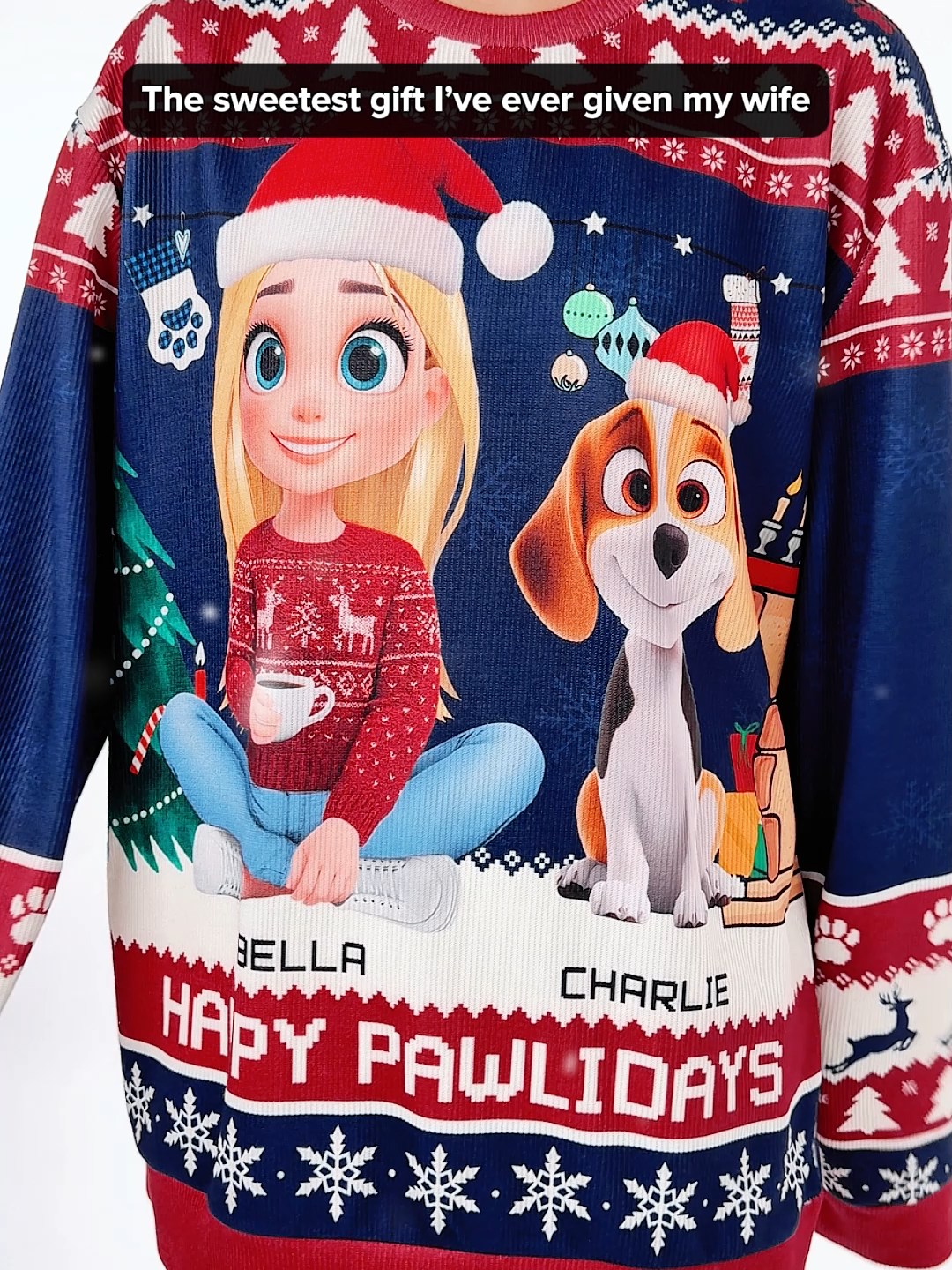 Cuddle up in holiday “paw-ty” mode—this sweatshirt is your officially adorable snuggle uniform!  🎄🐾 #PawlidaysVibes #FestiveFurFashion #CustomSweater #recuSCc3D8OCY6