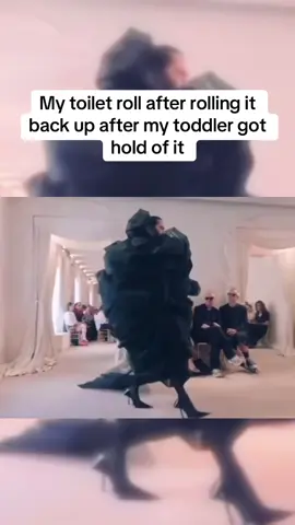 Toilet roll is looking like an avant garde fashionista #mumhumour #toiletroll #toddlers 