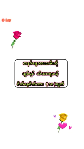 #တနင်္ဂနွေသားသမီးများရဲ့ စိနေစိတ်ထား ၁၀ချက် #fypage #Love #tiktokindia #fyppppppppppppppppppppppp 