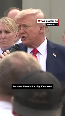 At a meet-and-greet with law enforcement in Washington, DC, Trump vowed to re-turf the capital’s parks, declaring that no one knows more about grass than him. #cnn #news