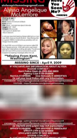 Alyssa Angelique McLemore - MISSING 😢🙏🪶❤️