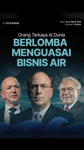 💧 Orang Terkaya Dunia Sekarang Berburu Bisnis Air 🌍 Bukan cuma emas atau minyak, tapi air yang jadi rebutan! Dari Bill Gates, Warren Buffet, Jeff Bezos, sampai Larry Fink (BlackRock) semua sudah masuk investasi besar-besaran di sektor air. 📌 Fakta dari berita: Bill Gates memiliki ±275.000 acres lahan pertanian di AS. Menurut Business Insider & AP News, kepemilikan ini juga termasuk hak air di beberapa lahan. BlackRock (Larry Fink) baru saja membeli Global Infrastructure Partners senilai $12 miliar. Menurut AP News, aset ini mencakup infrastruktur air & limbah di banyak negara. Nestlé menguasai ±70% pasar air kemasan global. Jeff Bezos melalui yayasan & kerja sama dengan Water.org sudah menyalurkan miliaran rupiah untuk proyek air bersih. Warren Buffet berinvestasi di teknologi air lewat Pool Corp & Pilot Water Solutions. ⚠️ Kenapa air jadi incaran? 1️⃣ Populasi dunia makin besar → kebutuhan air meningkat. 2️⃣ Perubahan iklim bikin air bersih makin langka. 3️⃣ Air dianggap “emas biru” → bisnis yang nilainya stabil jangka panjang. 👉 Pertanyaannya: Kalau sumber air dunia dikuasai segelintir orang kaya, apa dampaknya buat kita semua? 🤔#andryhakim #stockwise #invest #cuan #bisnis 