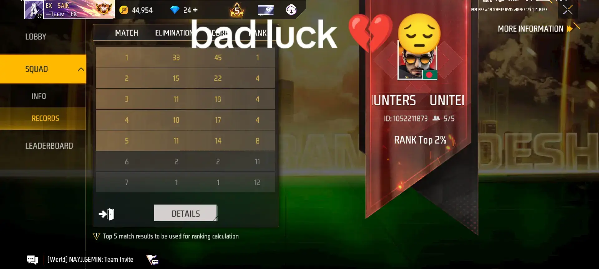 bad luck💔😔