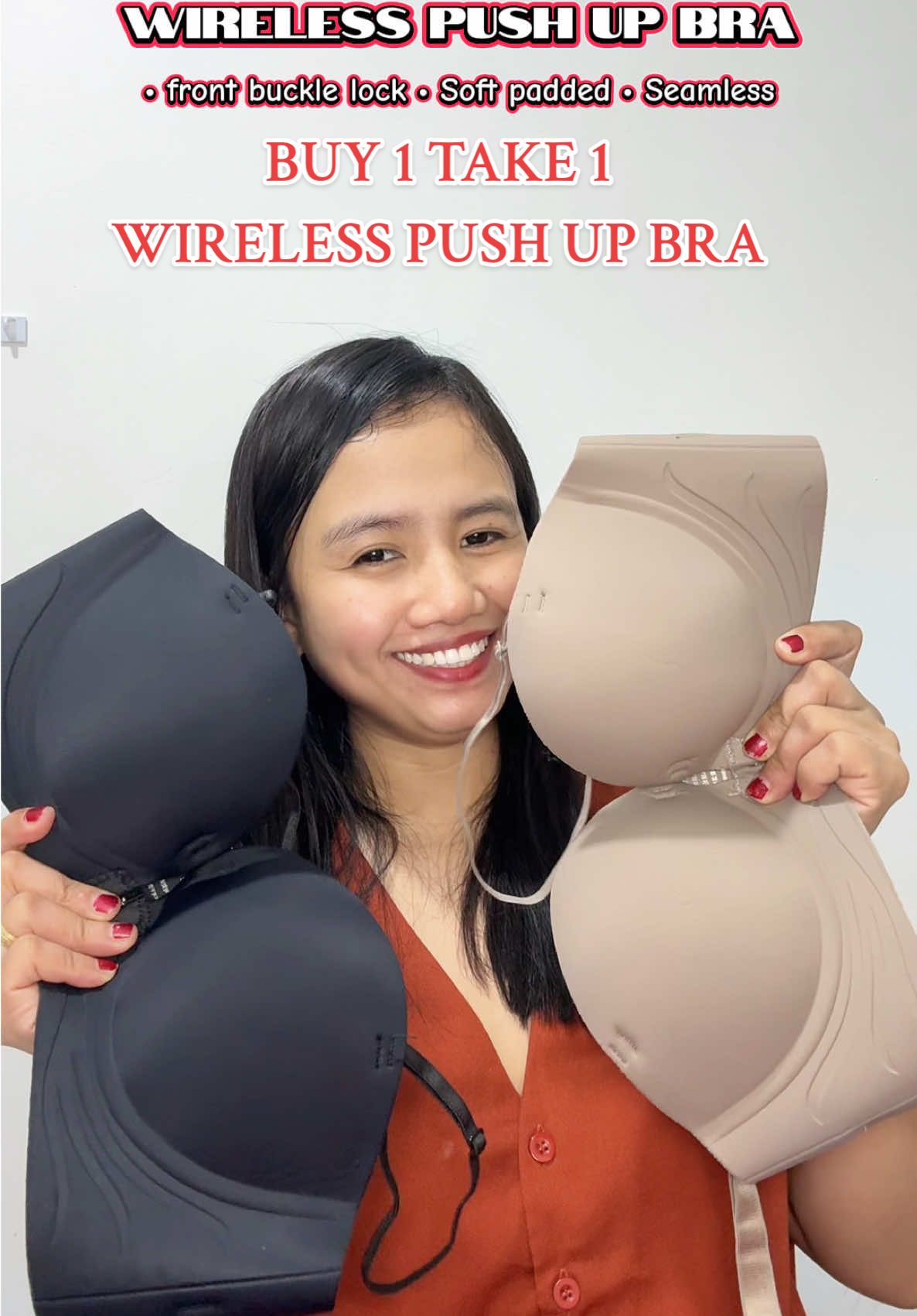 Buy 1 Take 1 Wireless Push up bra Seamless and soft padded #bra #wirelessbra #seamlessbra #pushupbra #women 