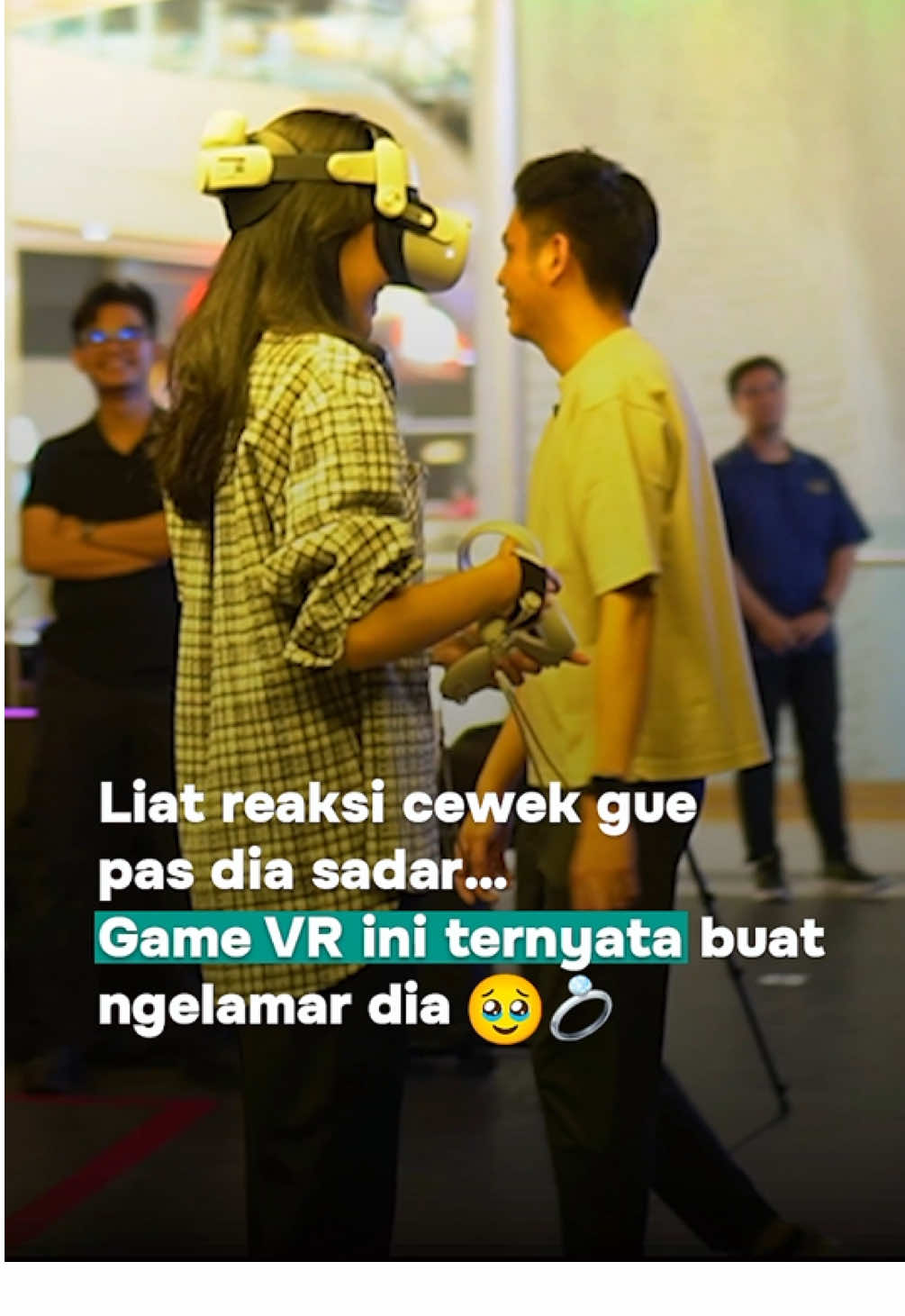 A VR proposal for my beloved woman, in this very real love story. I love you so much, @Belina 🦋 ❤️ Big thanks to @guido_sijabat and @buzzy_wizzy_studio for turning an idea into a game, and to @rovr_official for giving us the space to mark this chapter of our lives. To our family and friends, your love and support mean the world. This moment is as much yours as it is ours. We love you all. #proposalvideo #proposal #vr #tech 