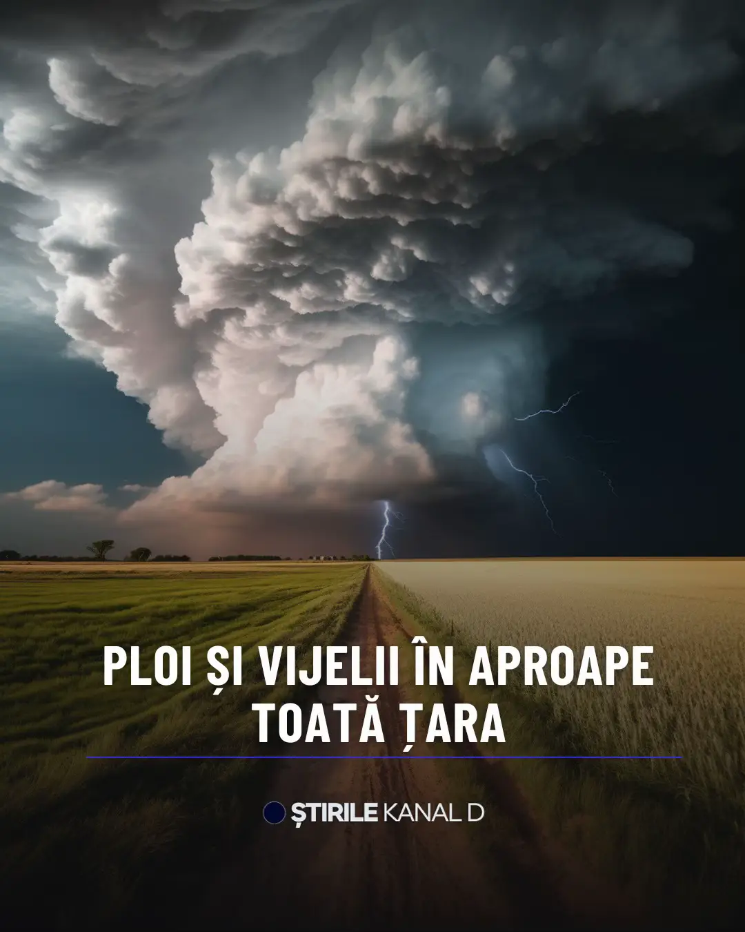 De asemenea, a fost emis un cod portocaliu de vijelii puternice valabil în județele Mehedinți, Dolj, Olt, Teleorman și Giurgiu, unde rafalele de vânt vor atinge viteze de 80...90 de km/h.  În același timp, în sudul țării astăzi este valabil și un cod galben de caniculă și disconfort termic ridicat.  #kanaldromania #stirilekanald #dailynews #dailynewskanald