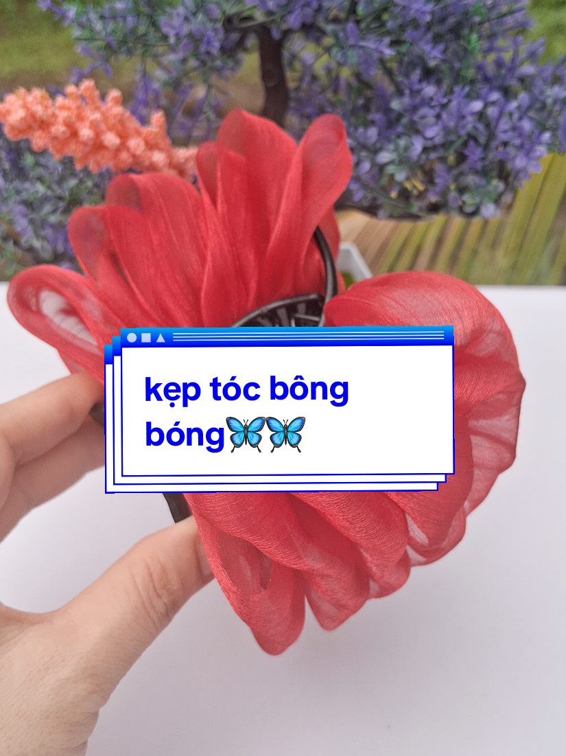 kẹp tóc bông bóng búi củ tỏi#xuhuongtitok #tiepthilienket #keptoc #diemnuocgiat 