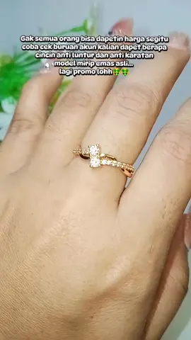 kapan lagi dapat harga segitu buruan ambil sekarang😍#cincinmewah #cincinsimpel #cincinpermata #cincinemaswanita #yaxiyajewelry 