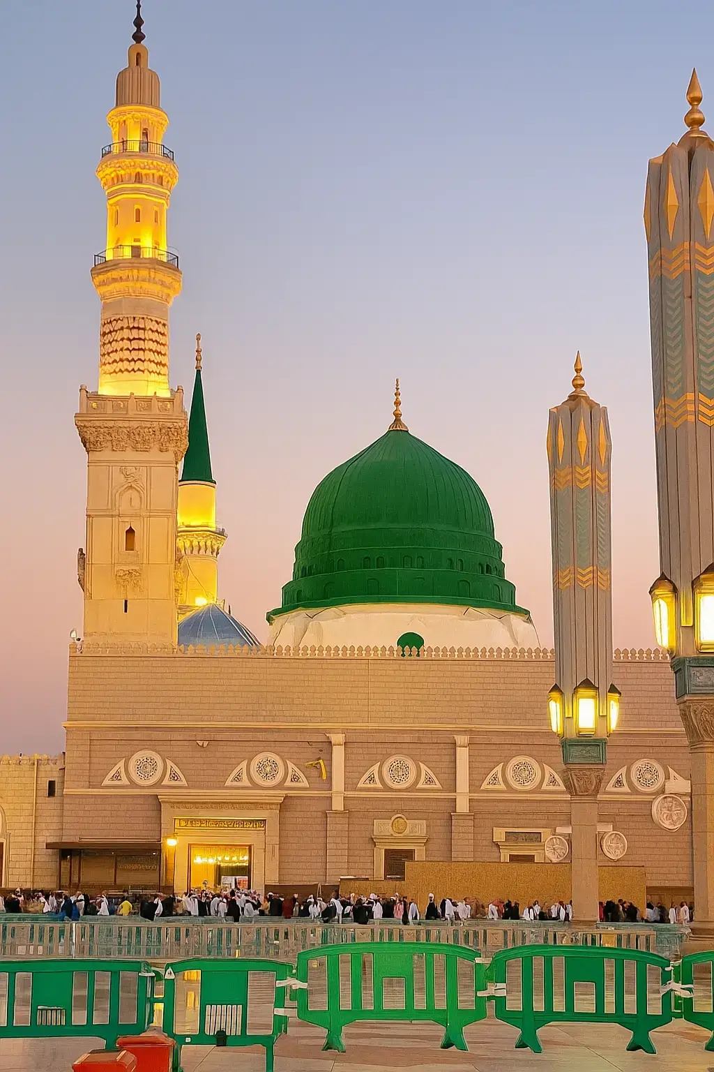 Madinah, the City of the Prophet, shines bright A beacon of faith, where Islam's history takes  flight The Masjid an-Nabawi, a mosque of grandeur and might Where the Prophet  Muhammad's tomb is a sacred sight The city's streets are lined with date palms, green and  tall A tranquil oasis, where faith and peace enthrall Madinah's rich history and heritage are  palpable and real A place where Muslims from all over the world come to feel The city's warm hospitality and welcoming smile Make it a @TiktokPakistanOfficial  place of pilgrimage, worth traveling a long while.
