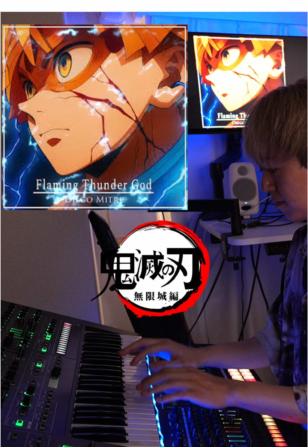 善逸カッコいい戦闘シーン弾いてみた　#鬼滅の刃無限城編 