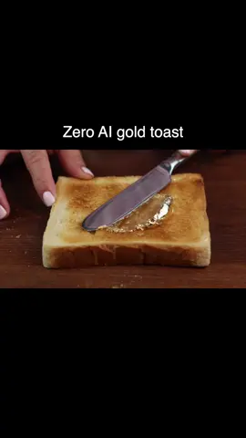 I have the one and only 24K clanker-free toast 🤖 #DIY #satisfying #asmr #veo3 #ai 
