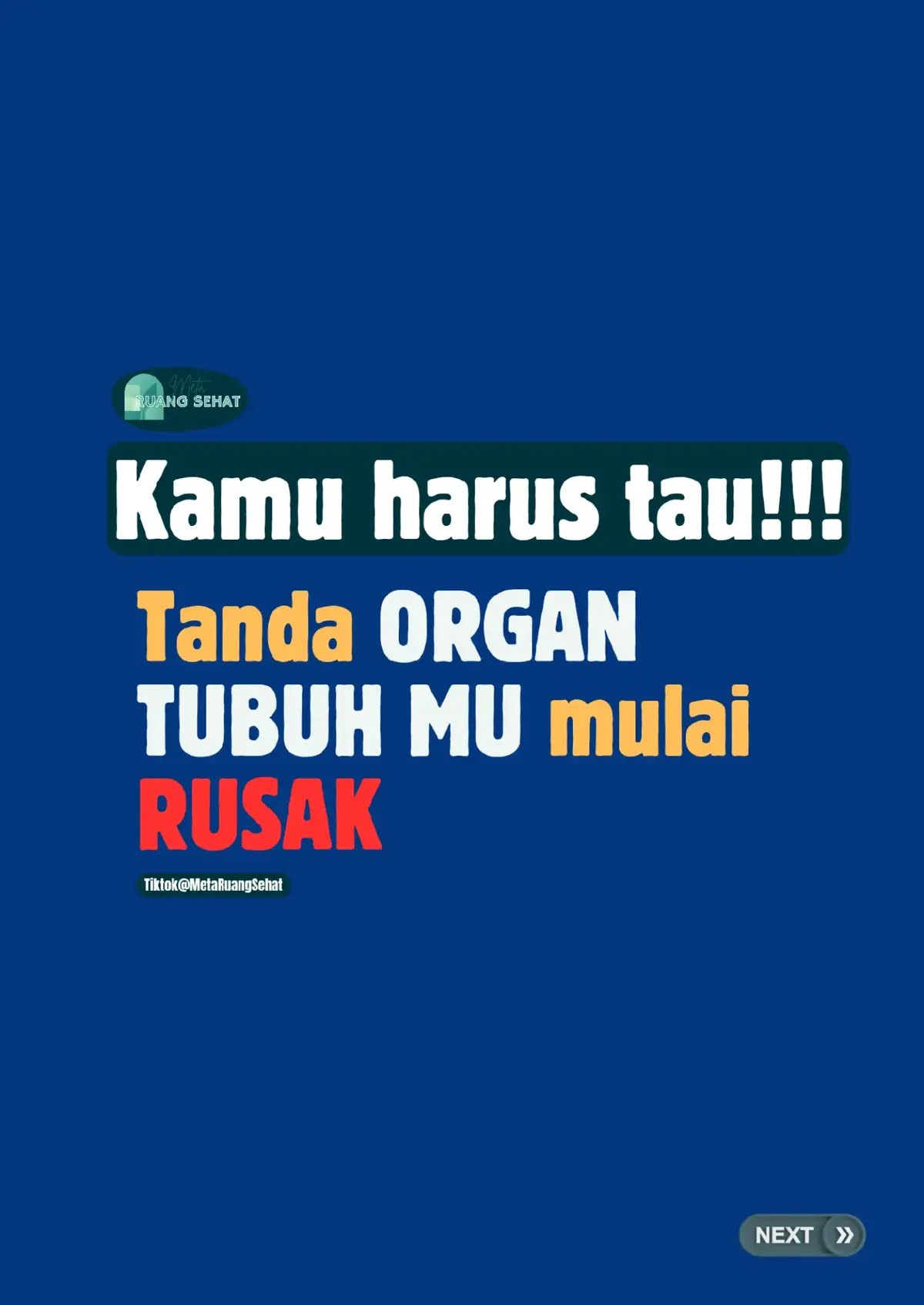 Tahukah kamu? Organ tubuh bisa rusak diam-diam tanpa kita sadari. Mulai dari otak, mata, paru-paru, hati, sampai jantung punya sinyal peringatan yang sering kita abaikan. Kenali tanda-tandanya sejak dini ✅ Karena semakin cepat ditangani, semakin besar peluang organmu bisa diselamatkan 💪 ❗Jangan tunggu parah baru periksa, kesehatan itu investasi jangka panjang. #organtubuh #hidupsehat #tipskesehatan #edukasikesehatan #obatherbal 