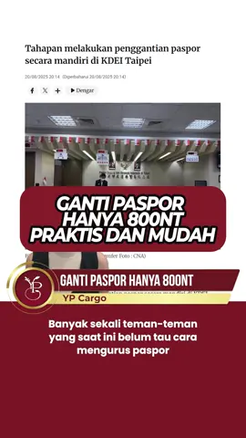 Perpanjang paspor Hanya 800NT Gampang & murah #pmitaiwan #bmi #bmitaiwan🇲🇨🇹🇼 #bmitaiwan #tkitaiwan #janganviral #ypcargo #fyp #tkitaiwan #pmi #viraltiktok #viralftp #tki #ditanggung #ypcargo #pahlawandevisa #indotaiwan🇮🇩🇹🇼 #indotaiwanftyp🇲🇨🇼🇸💞  #taiwanindonesia🇹🇼🇮🇩 #pmi #pmiindonesia 