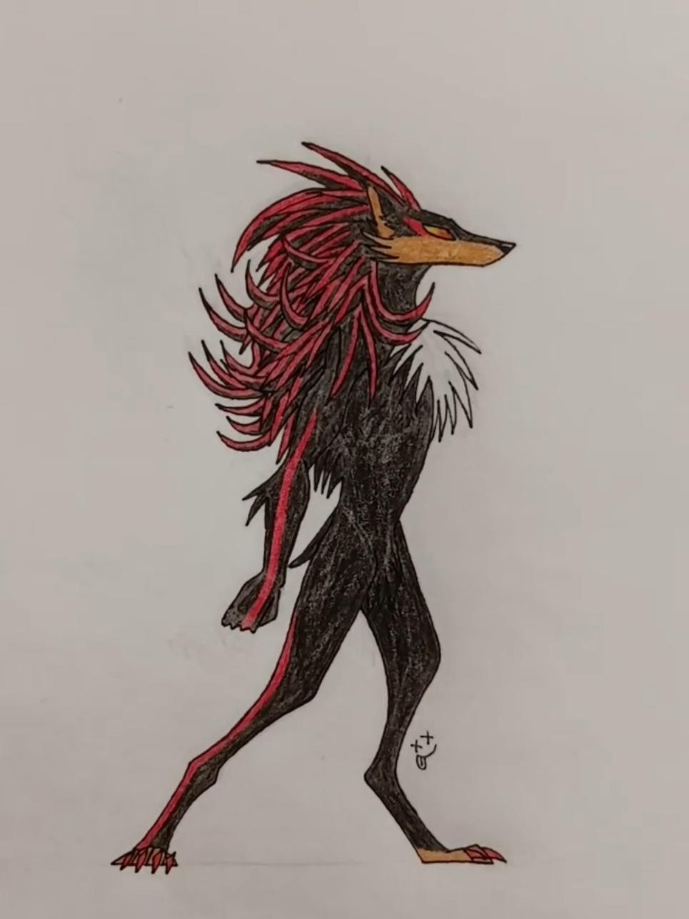 Replying to @yalltismdawg Here's Shadow! And of course I went with the most tedious option for drawing and coloring his quills. But they were surprisingly therapeutic to work on so it's ok. #shadowthehedgehog #sonicthehedgehog #myart #drawing #fanart 