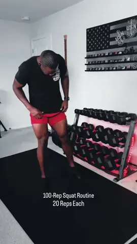 #onthisday 🔥 100-Rep Squats Routine Dumbbells only. Perfect Leg Day Finisher 🔥 #gymbae #legday 