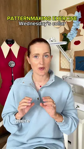 Who’s up for some patternmaking exercise?🙋‍♀️ Todays challenge: iconic Wednesday’s collar. Enjoy and have fun!🤗 #patternmaking #sewingtutorial #sewingtiktok #cosplay 
