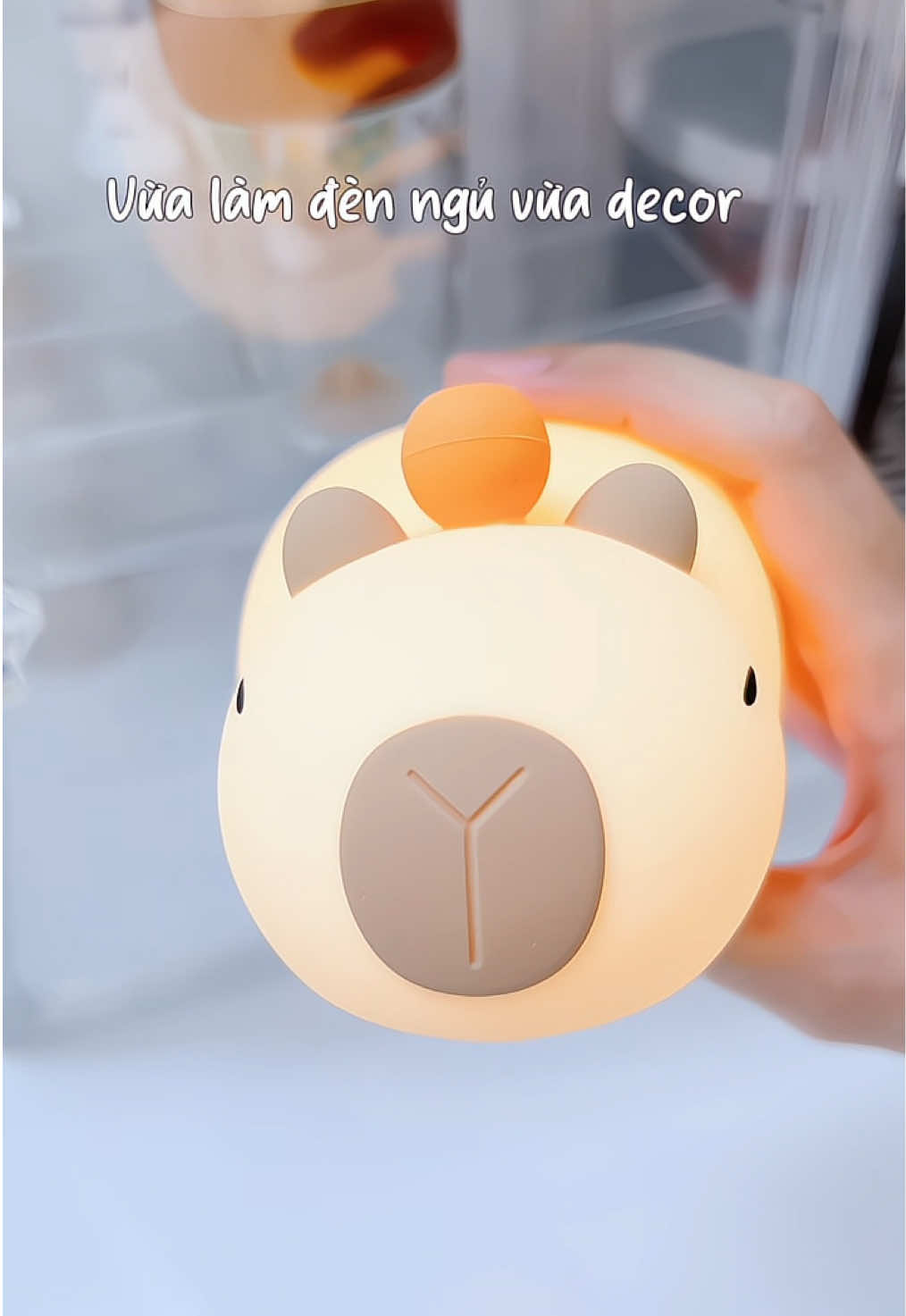 Đèn ngủ decor xinh xắn #denngu #decor #dendecor #capibara #mebimsua 