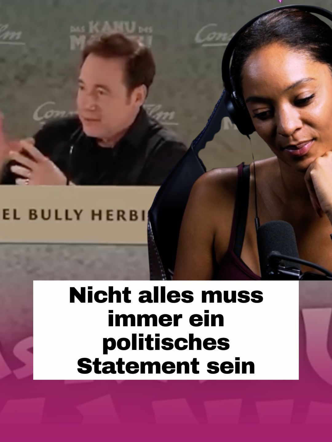 Nicht alles muss immer ein politisches Statement sein Gio findet: Bully Herbig bringt es genau auf den Punkt – wenn ein Film dazu beiträgt, dass alle wieder gemeinsam ein bisschen mehr Spaß haben, dann ist schon viel erreicht. 🎬  #giounzensiert #bully #kanudesmanitu