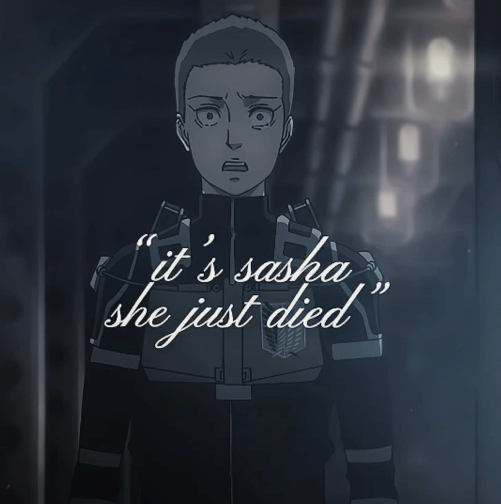 #SASHABRAUS #CONNIESPRINGER || i showed this edit to my sister and she started bawling it was so funny  #shingrkinokyodjin #AttackOnTitan #aotedit #editaudios #aot #snk #anime #sad #sashabrausedit #conniespringer #jeankirstein #fyp #edit 