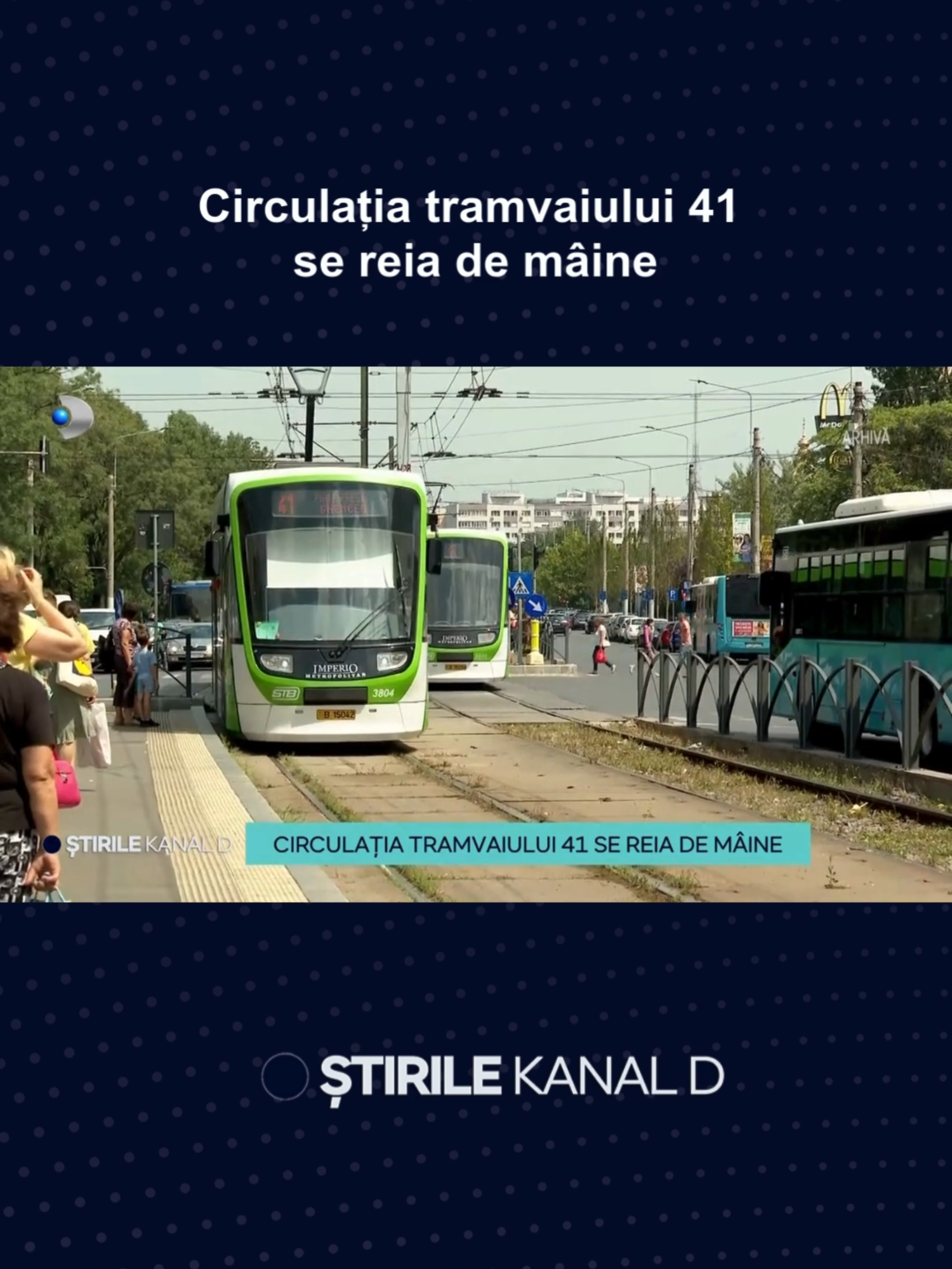Circulația tramvaiului 41 se va relua de mâine în Capitală. Oficialii STB au anunțat că linia de transport în comun își va relua circulația pe traseu cu o săptămâna mai devreme decât era programat, după ce lucrările de infrastructură la Bulevardul Ghencea s-au încheiat. Tot de mâine, liniile de autobuz 641 și 643 care au fost introduse temporar pentru a prelua călătorii pe perioada lucrărilor vor fi suspendate.  #kanaldromania #stirilekanald #dailynews #dailynewskanald