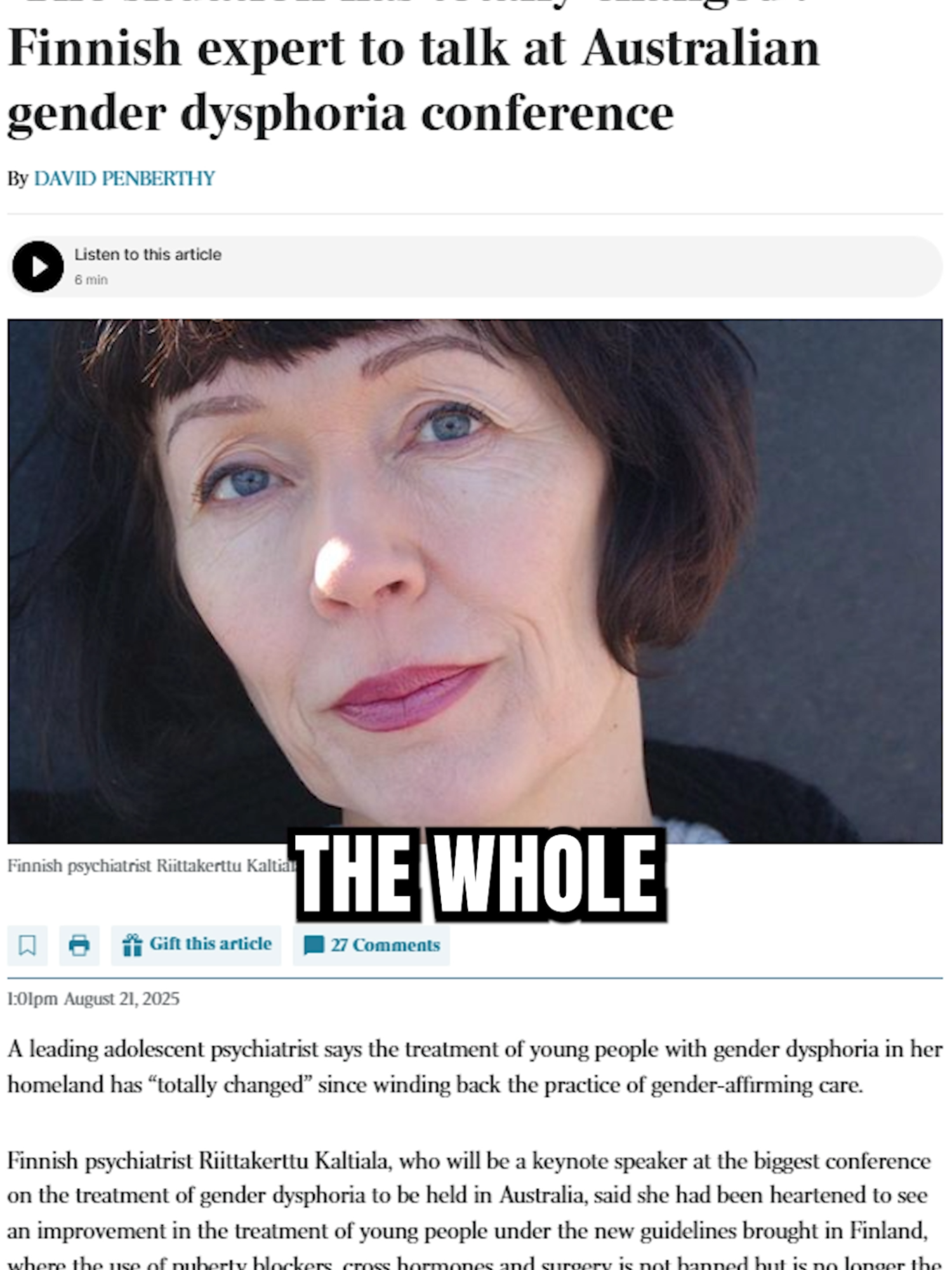 Gender Transition U Turn A Wake Up Call Comes to Australia #politics #australia #children #women #lgbtq #transgender