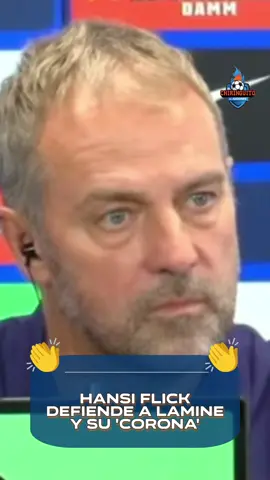 HANSI FLICK DEFIENDE a LAMINE y su CORONA #deportesentiktok #elchiringuitotv #tiktokfootballacademy 