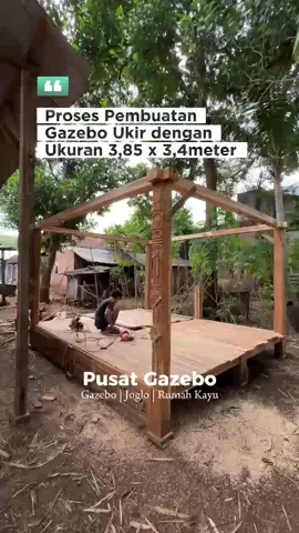 Gazebo ukir custom ukiran #rumahkayu #penginapan #gazebo #wisata #fyp 