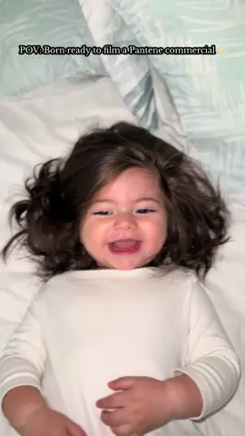 Should I be jealous of my own baby or…? 🤔😂 #pantene #fyp #uk #hairgoals #hairtok 