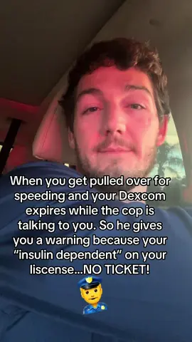 Type 1 Diabetes got me out of a speeding ticket! 🙌😳 drive safe out their! #fyp #diabetes #t1dlookslikeme #type1 #dexcomg7 
