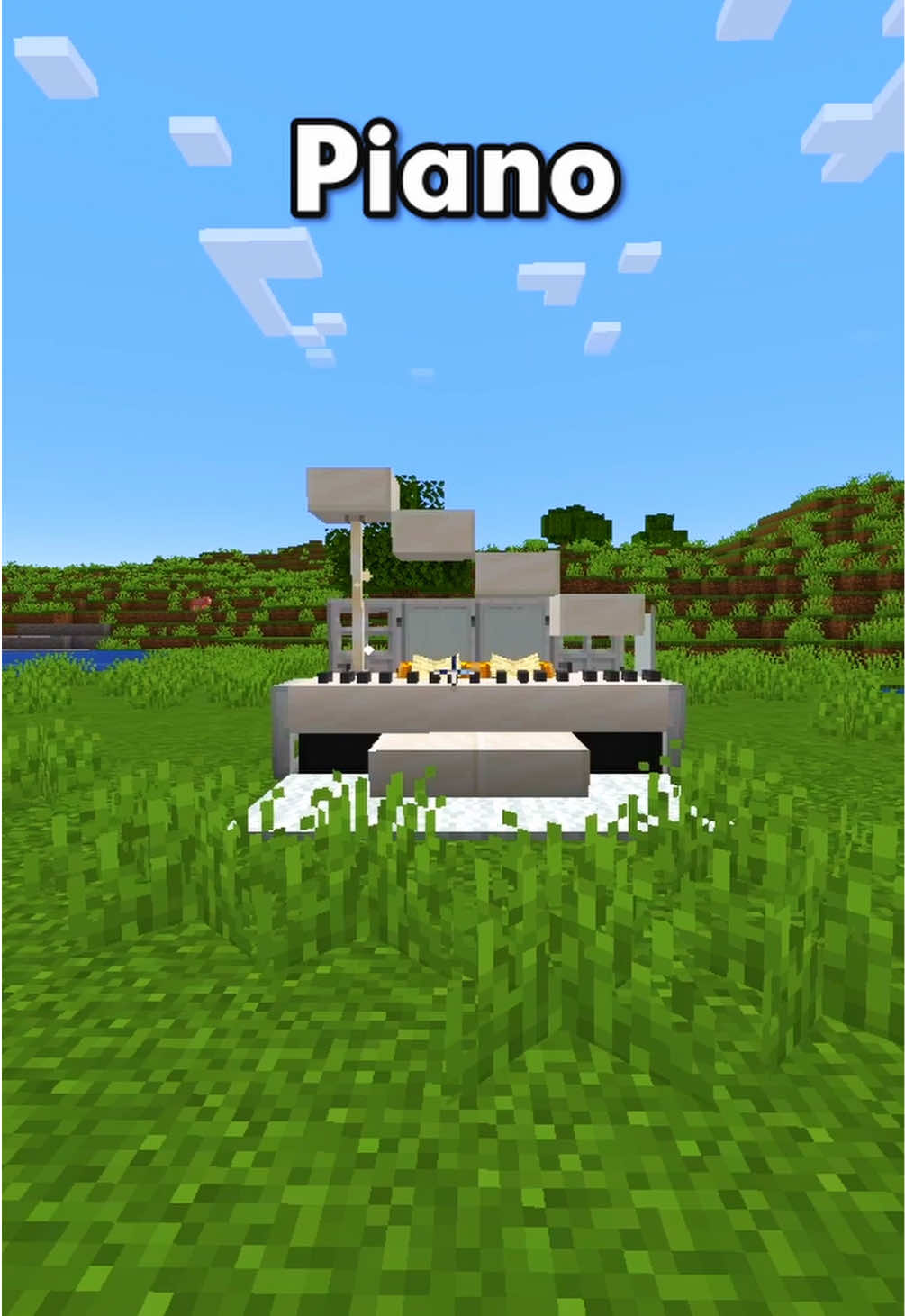 Piano build in Minecraft! #Minecraft #minecraftmemes 