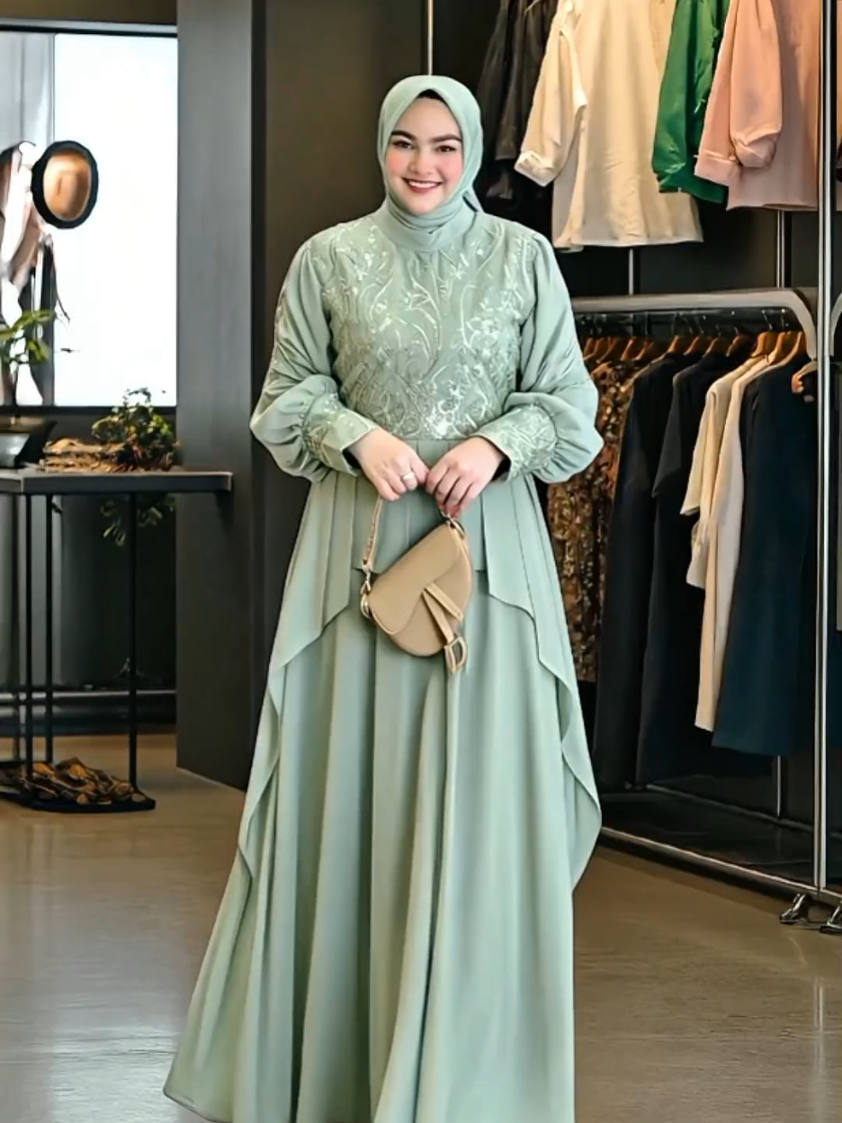 Quena Dres Brukat 2025 Gamis Pesta Bahan Ceruty Mix Brukat motif Gaun Pesta Wanita Muslim Dres Pesta Kondangan #dress #gamis #outfitkondangan #muslimah #ootdfashion 