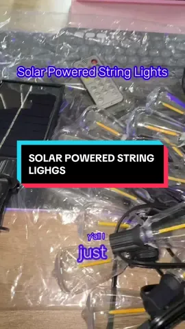 I love me some string lights. String lights makes any space fun. I can wait to hang these solar powered string lights up. #stringlights #solarpower #homeimprovement #outdoorlighting #backyardlights 