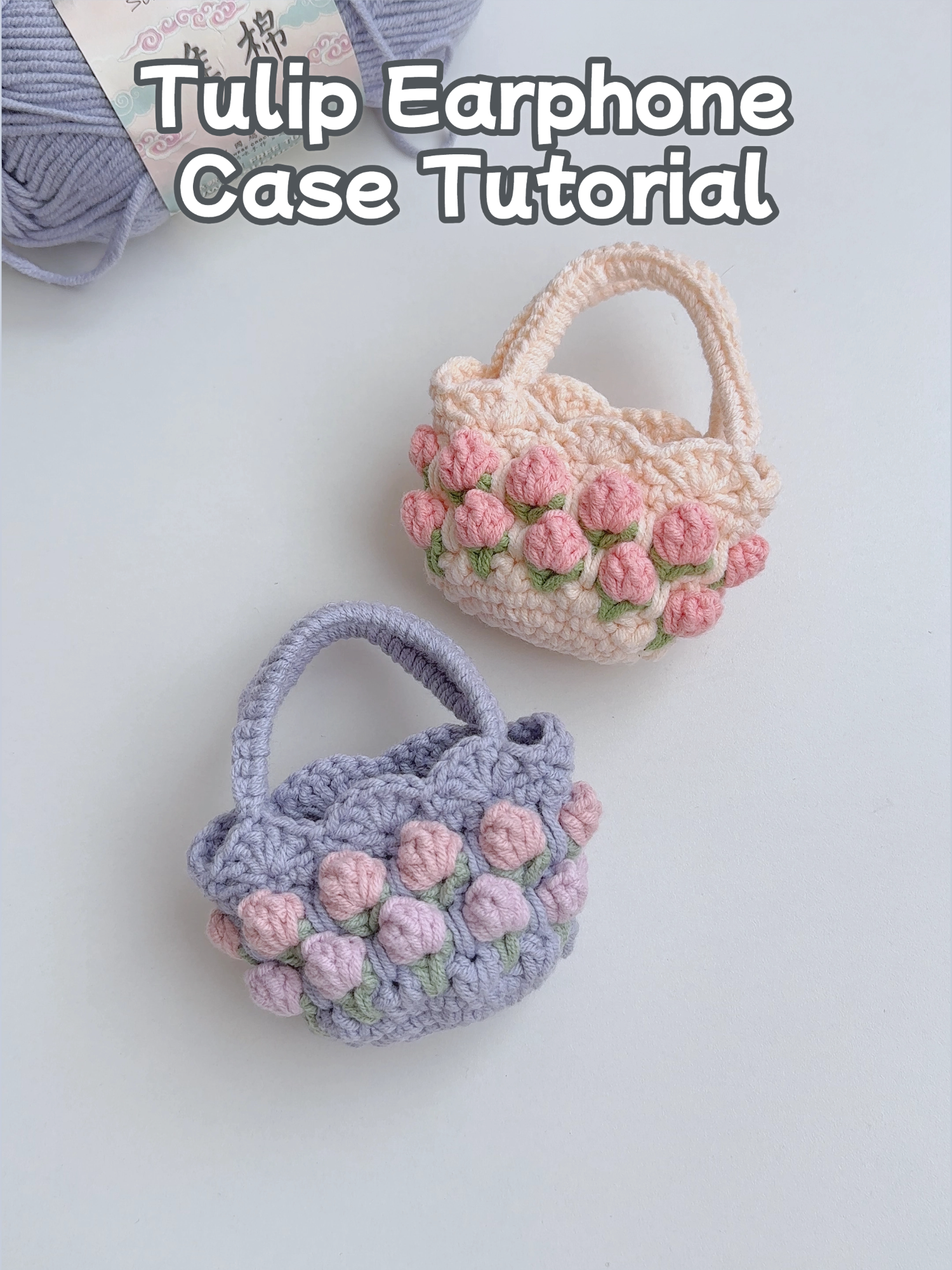 Tulip Earphone Case Tutorial #crochet #handmade