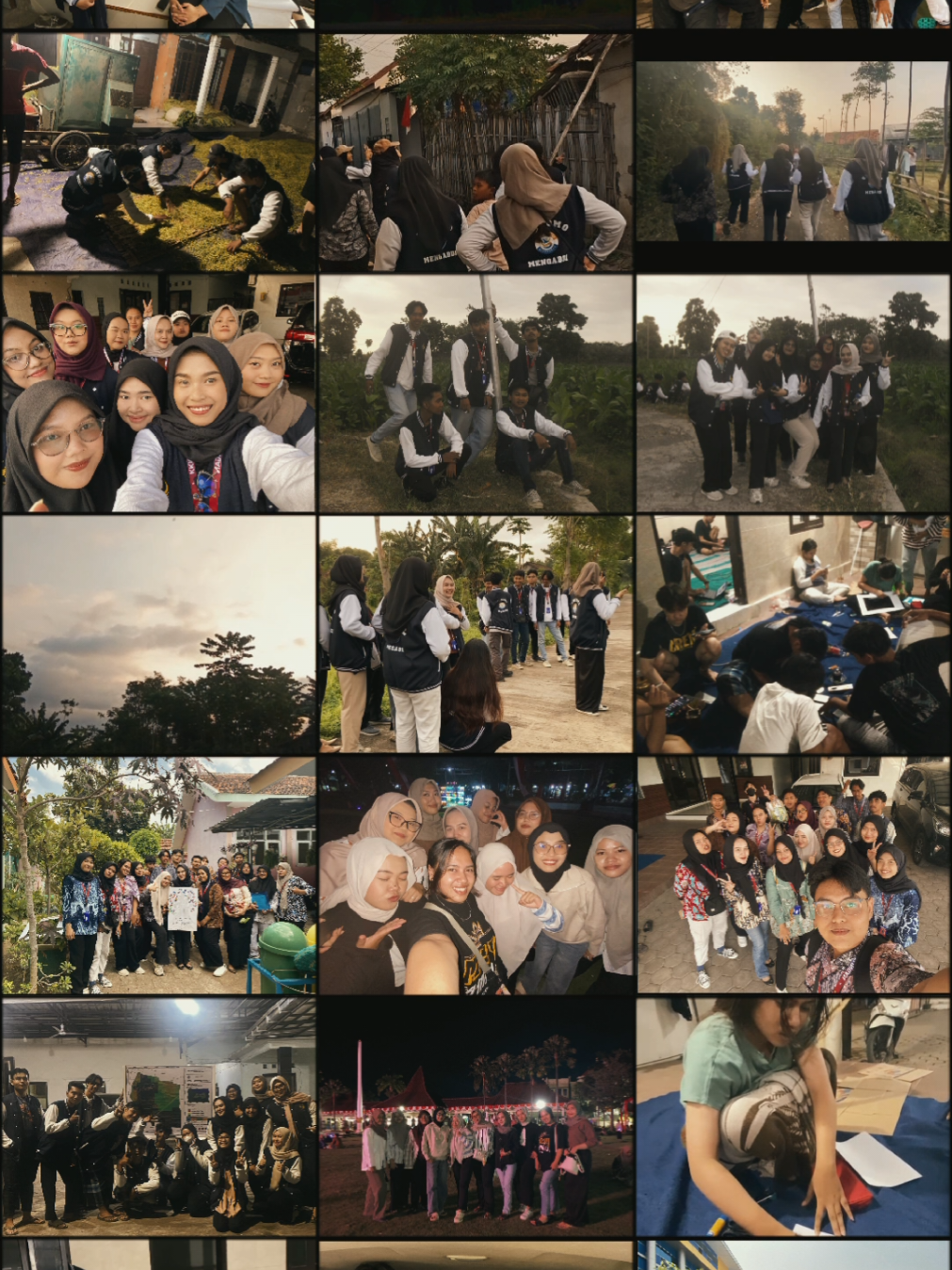 10 days we spend together will be forever in my memories. love for everything we do simply as mbolang di siang bolong, jalan jalan sore ke sungai, jajan di warung tembakau, antri cuci piring, bangun subuh buat prepare proker, jalan jalan yang tiba tiba nyambung ke proker. and the last day we woke up and suddently has in campus again say goodbye to each other and back to our home. im gonna miss yall forever #fyp #kkn2025 #collegelife #phase #CapCut 