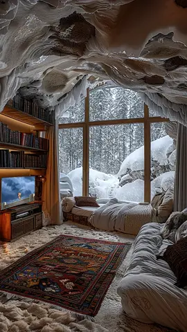 #cozyvibes #serenity #cozyroom #tranquil #heavysnowfall 