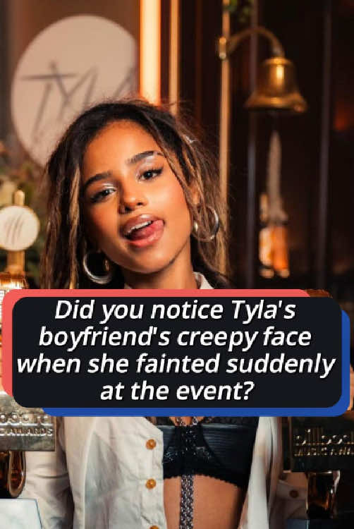 Did you notice the creepy expression on Tyla's boyfriend's face when she suddenly fainted at the event No one realized that the glass of water in the rest area was the culprit that caused her to poison#us #usa #celebrity #fyp #foryou #celebrities 