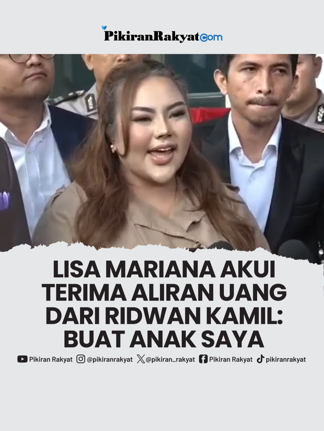 Lisa Mariana mengakui menerima aliran dana dari mantan Gubernur Jawa Barat Ridwan Kamil terkait kasus dugaan korupsi pengadaan iklan di PT Bank Pembangunan Daerah Jawa Barat dan Banten (BJB). Pengakuan tersebut disampaikan Lisa usai menjalani pemeriksaan sebagai saksi di Gedung Merah Putih Komisi Pemberantasan Korupsi (KPK), Jakarta, Jumat, 22 Agustus 2025. “Ini mengenai kasusnya dengan Ridwan Kamil di Bank BJB,” ucap Lisa kepada awak media. Lisa tidak menampik uang yang diterimanya digunakan untuk keperluan pribadi, khususnya untuk anaknya. Namun, ia enggan mengungkap besaran nominal yang diterima. 