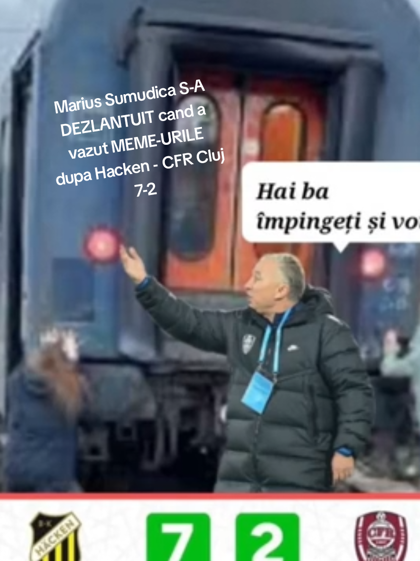 Marius Sumudica S-A DEZLANTUIT cand a vazut MEME-URILE dupa Hacken - CFR Cluj 7-2 #cfrcluj #danpetrescu #memestiktok #fanatiksuperliga #horiaivanovici 