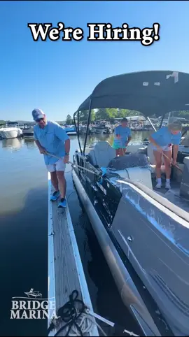 We're hiring! Love the water and looking for a hands-on role? Join our crew to help guests boat safely and keep our boats in tip-top shape! Apply now at https://bridge-marina-inc.careerplug.com/jobs/2621829/apps/new #boatlife #hiring #onthewater #summerjobs #fyp #boattok #lakehopatcong #bridgemarina